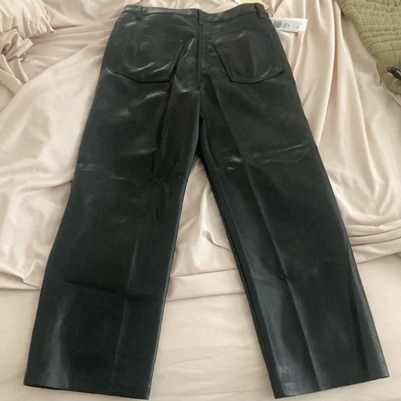 Leather aritzia black crop leather pants - Picture 4 of 5